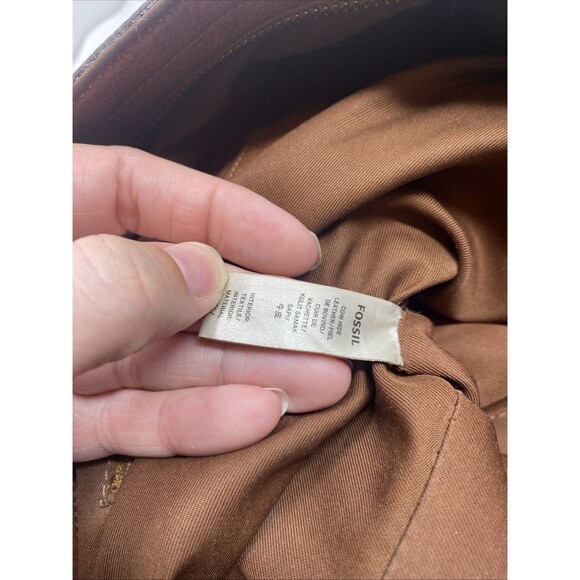 Fossil Maya Hobo Brown Leather Bag Shoulder Purse Cowhide Leather - Picture 8 of 9